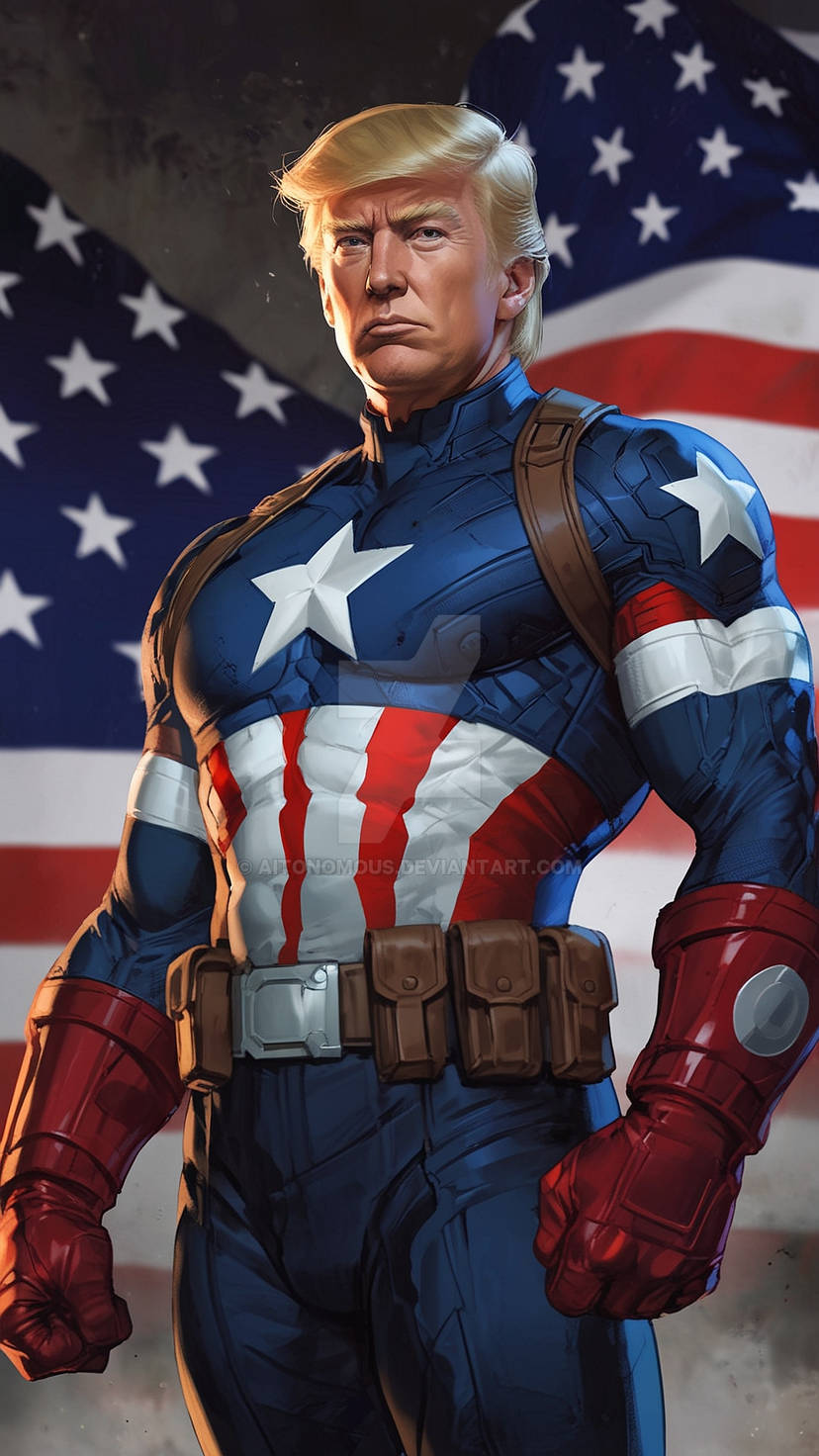 donald trump captain america the avengers fan art