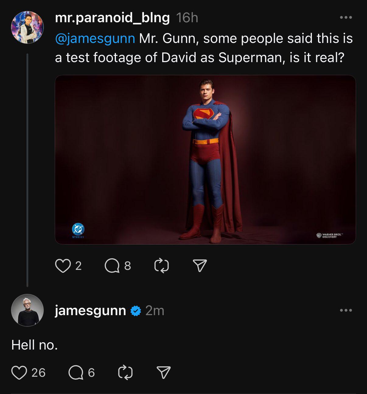 james gunn ai superman david corenswet art