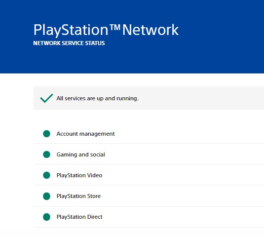 playstation network status