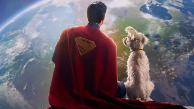 David Corenswet Superman with Krypto