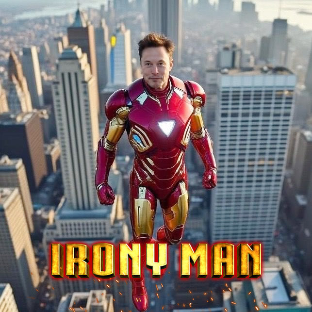 elon musk iron man art