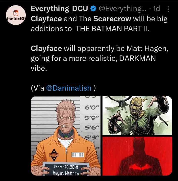 batman 2 rumors clayface scarecrow