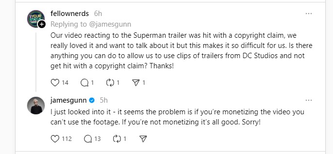 gunn superman youtube 1