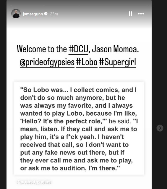 james gunn jason momoa dcu lobo supergirl