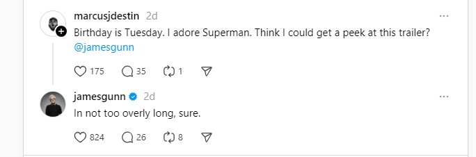 james gunn superman trailer threads