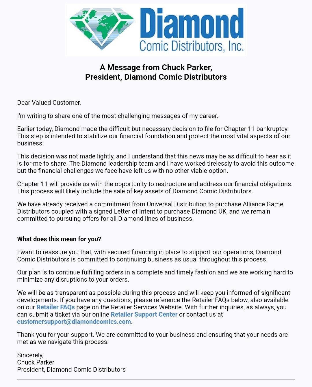diamond comics bankruptcy