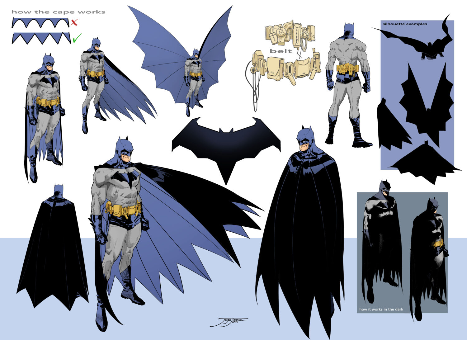 BATMAN 2025 Costume Design Sheet