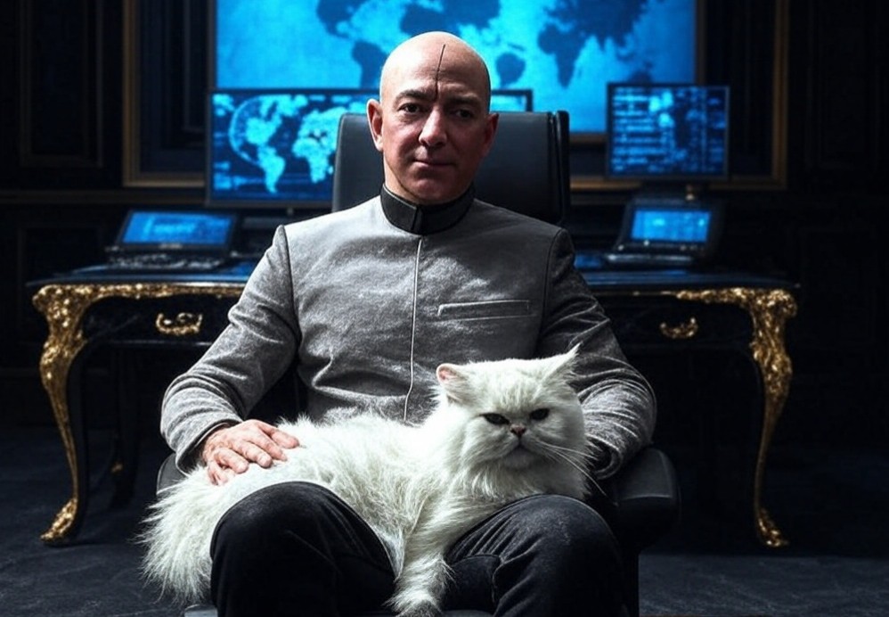 jeff bezos bond villain fan art