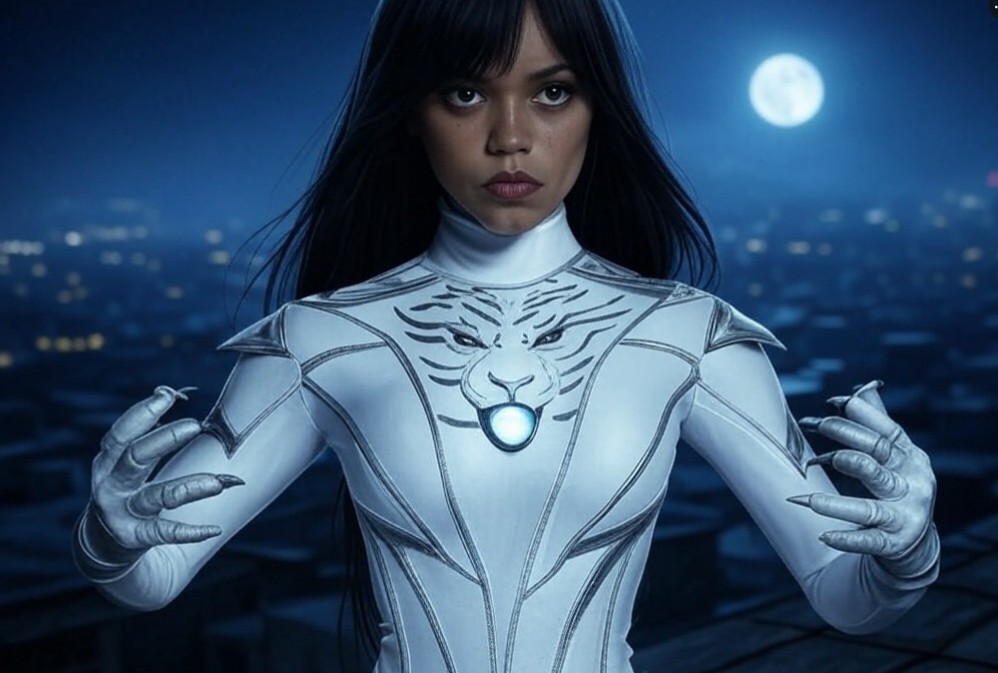 jenna ortega white tiger marvel fan art