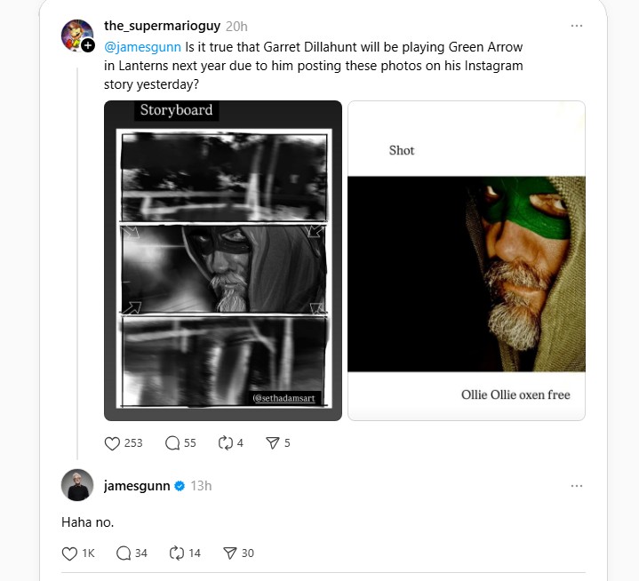 james gunn garret dillahunt green arrow james gunn garret dillahunt green arrow