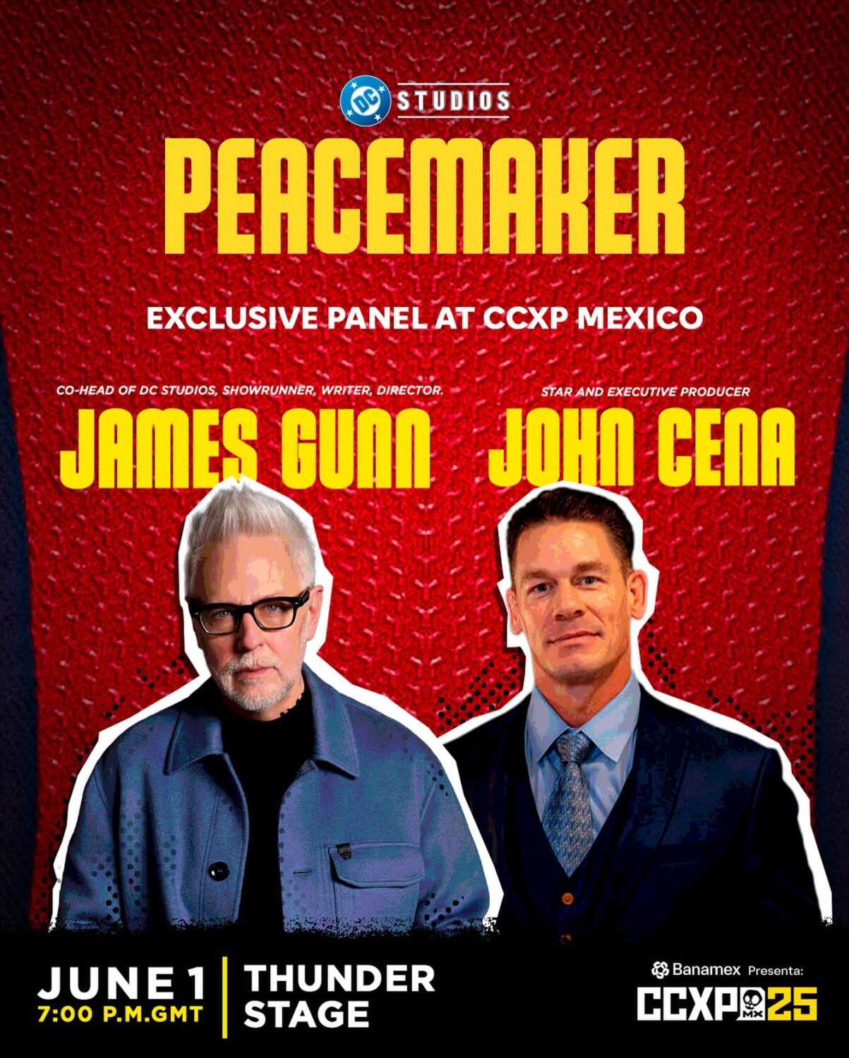 james gunn john cena peacemaker mexico ccxp james gunn john cena peacemaker mexico ccxp