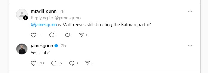 james gunn matt reeves batman 2 james gunn matt reeves batman 2