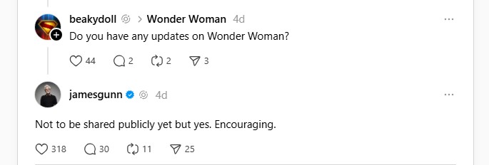 james gunn wonder woman threads