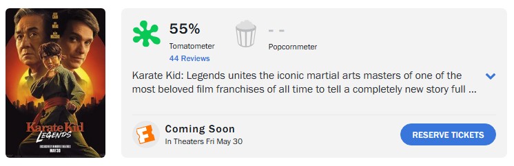 karate kid legends rotten tomatoes karate kid legends rotten tomatoes