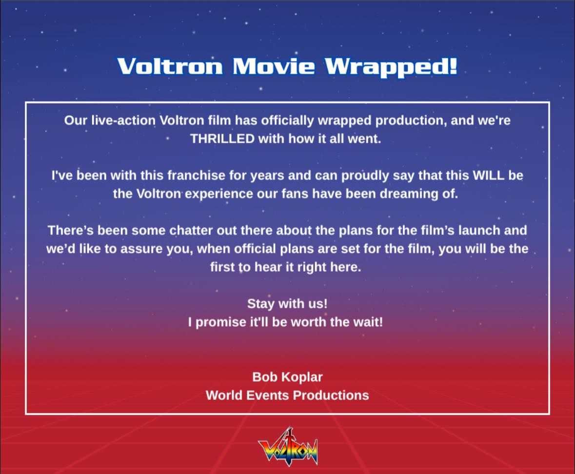 voltron movie wrapped voltron movie wrapped