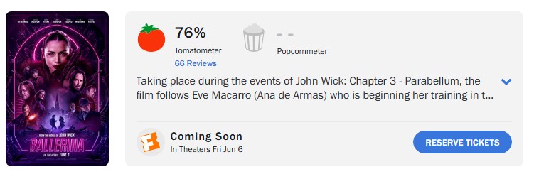 john wick ballerina rotten tomatoes score john wick ballerina rotten tomatoes score