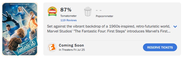 fantastic four rotten tomatoes score fantastic four rotten tomatoes score