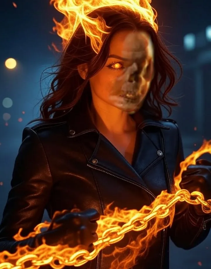 ana de armas ghost rider fan art 1