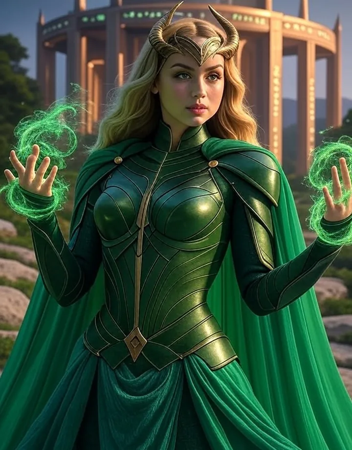 ana de armas marvel enchantress fan art
