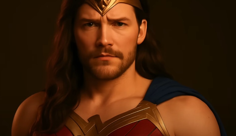 chris pratt wonder woman fan art chris pratt wonder woman fan art