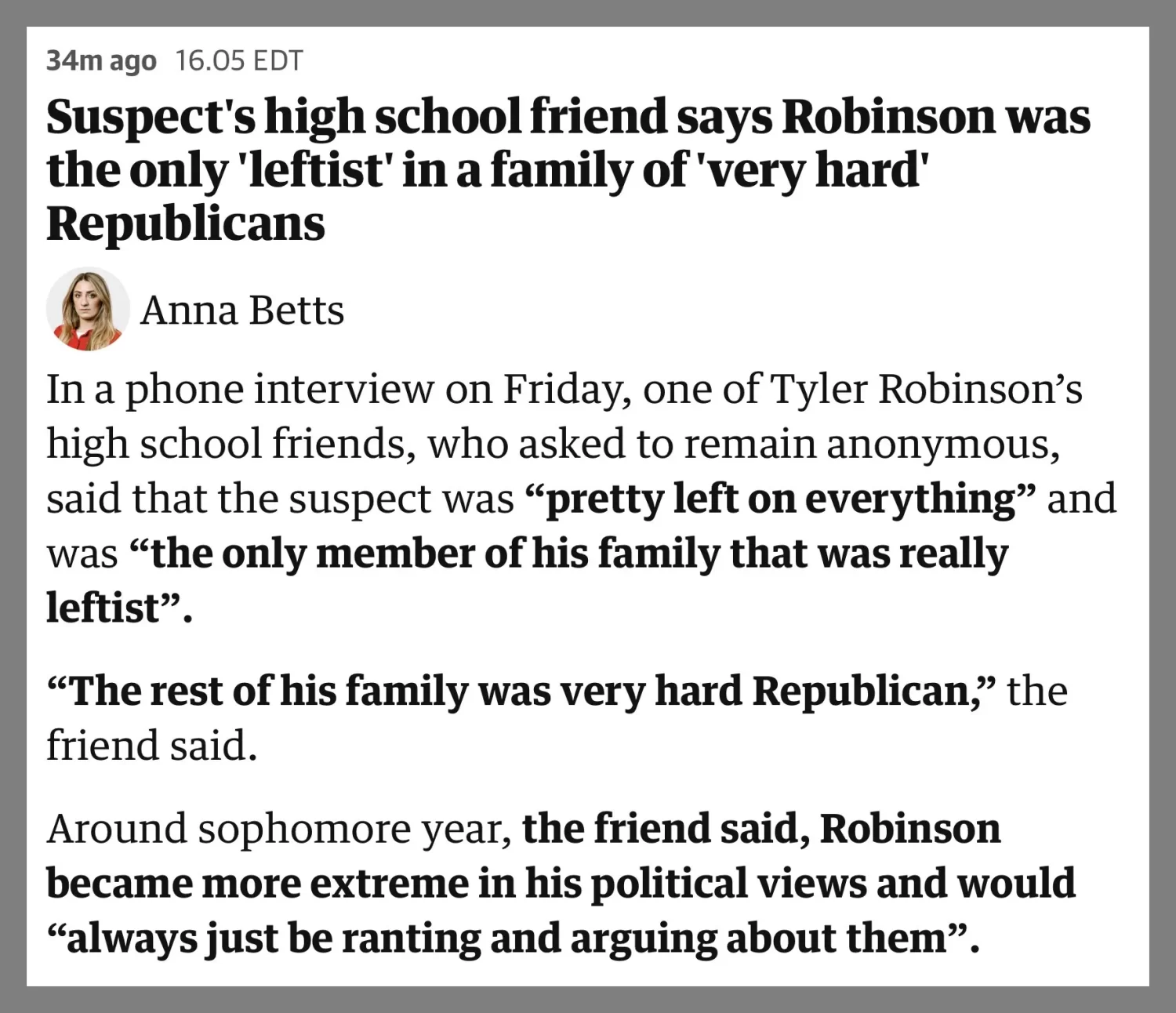 daily mail tyler robinson leftist screenshot