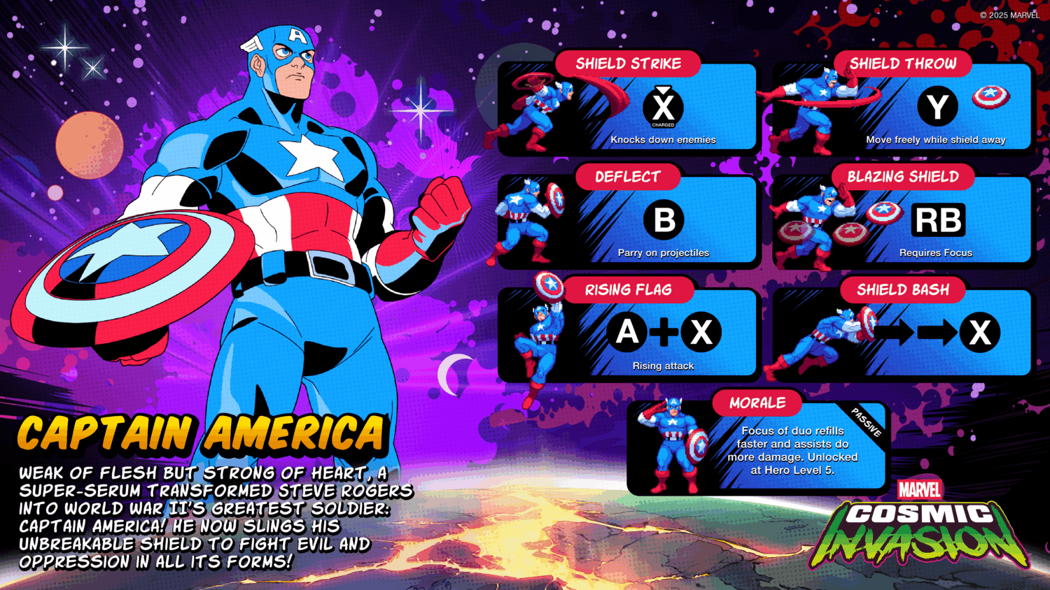 marvel cosmic invasion captain america moves marvel cosmic invasion captain america moves
