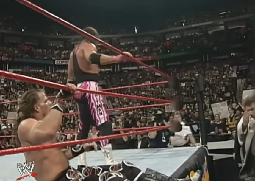 vince mcmahon brett hart shawn michaels montreal screw job wrestling vince mcmahon brett hart shawn michaels montreal screw job wrestling