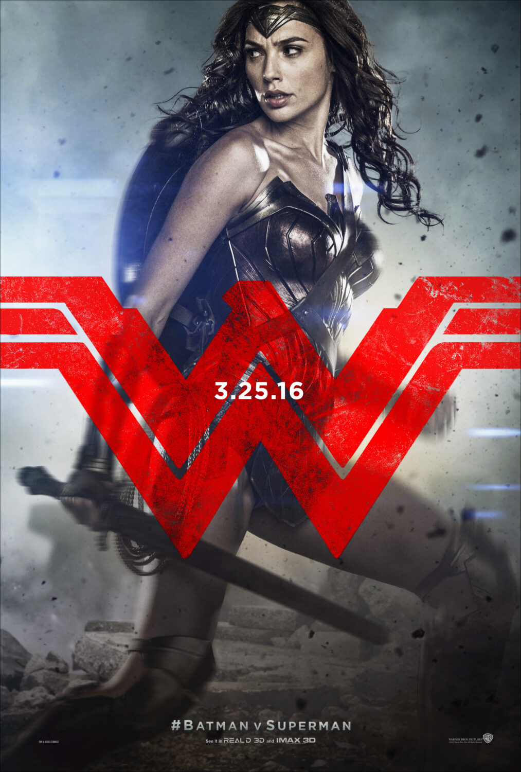 batman vs superman wonder woman gal gadot poster