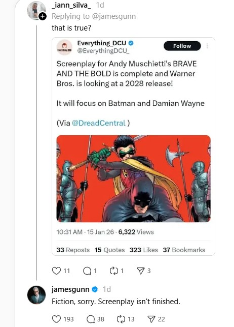 james gunn batman dcu script