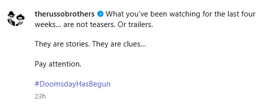 russos instagram avengers doomsday tease