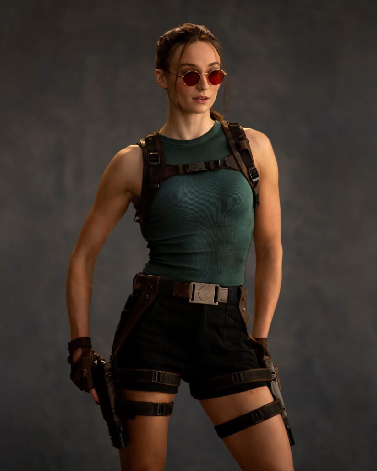 sophie turner lara croft tomb raider amazon first look