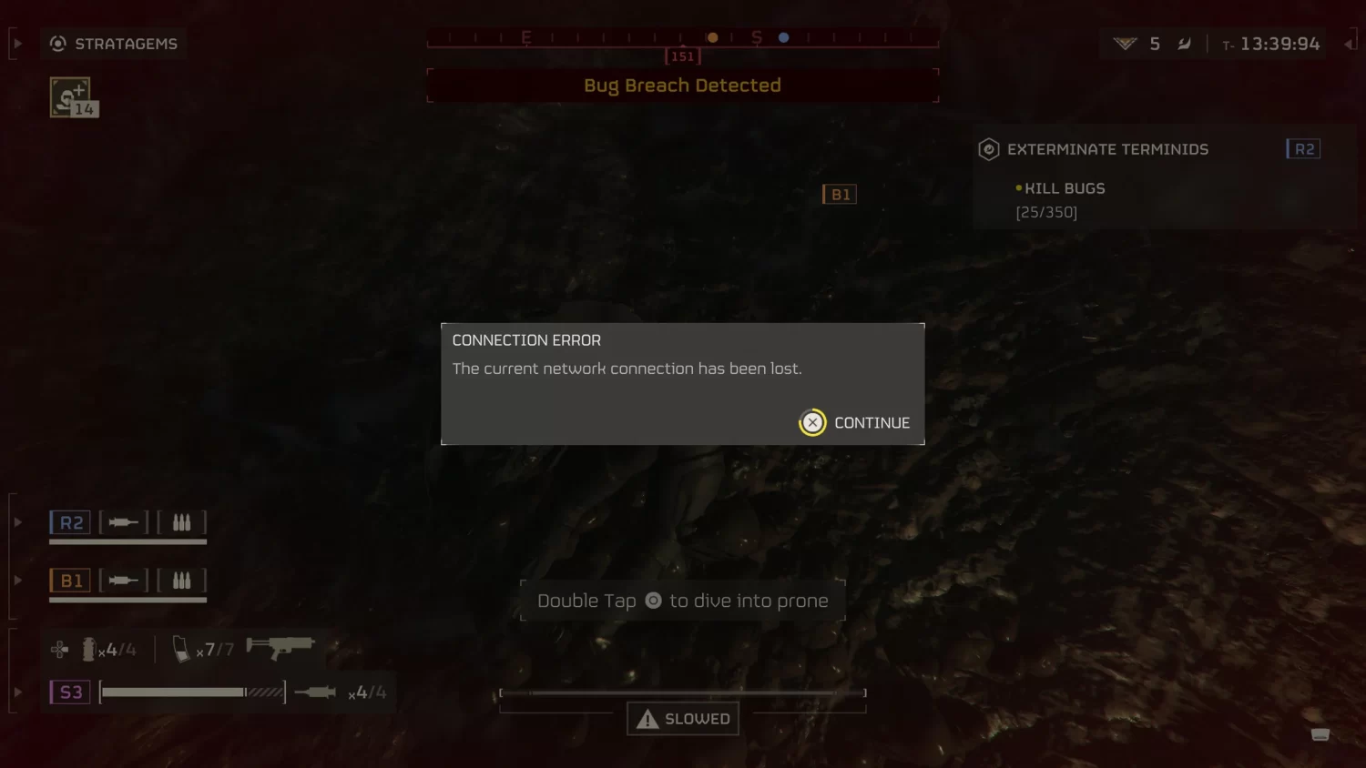 helldivers 2 connection lost