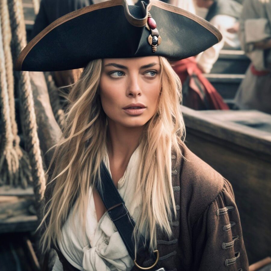 Margot Robbie Pirates Caribbean Fan Art