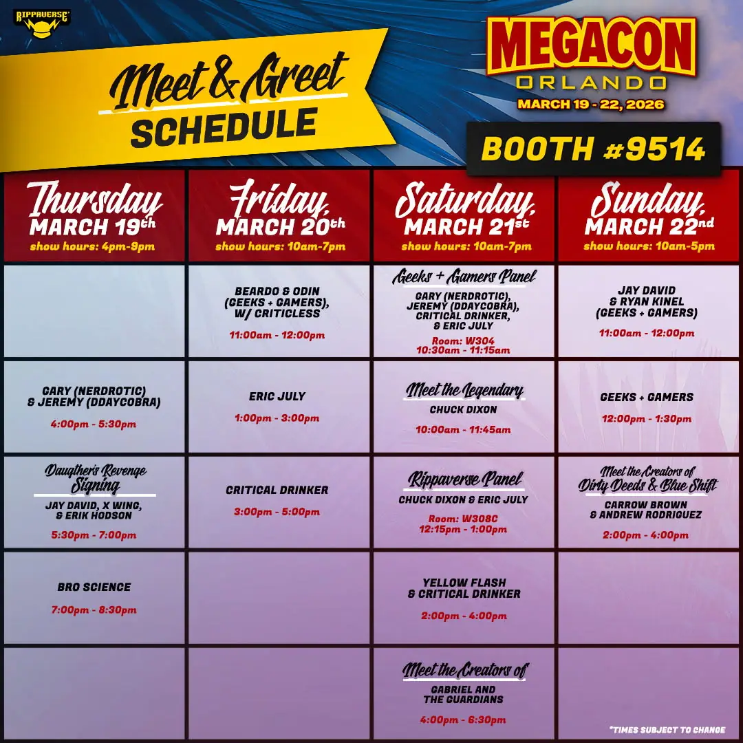 geek gamers mega con 2026 schedule
