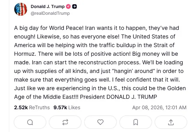 trump iran war truth social