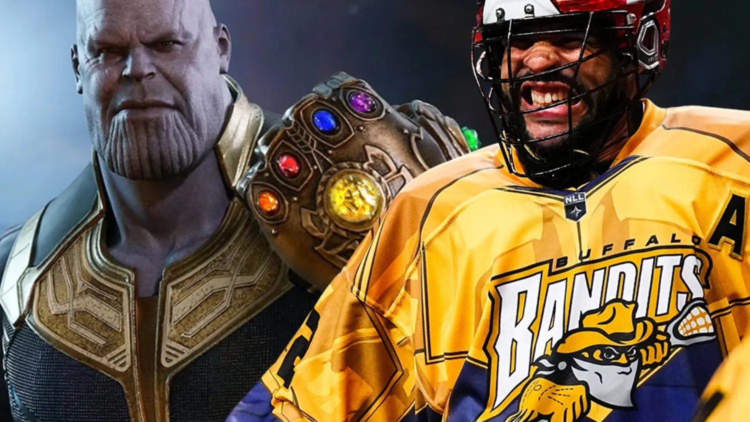 buffal bandits marvel night thanos Buffalo Bandits Smash Vancouver On Marvel Night, Clinch Playoff Spot