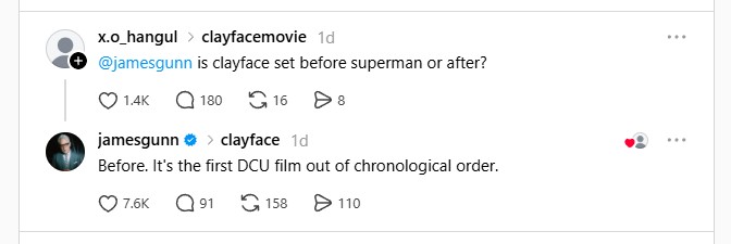 gunn clayface first dcu film