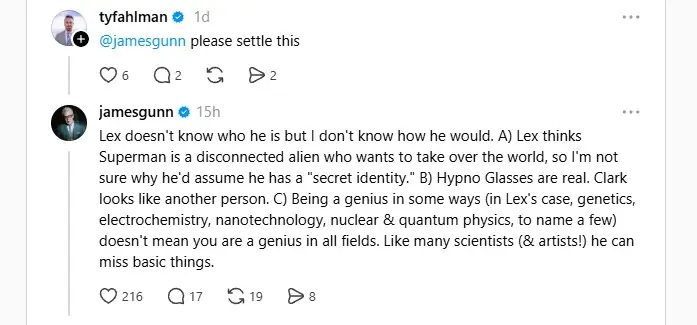 james gunn superman meme threads