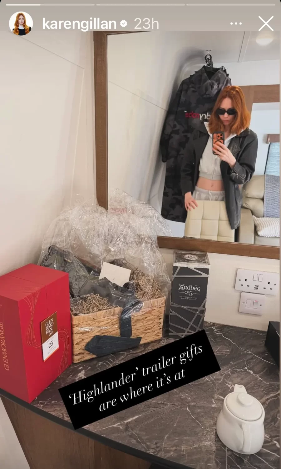 karen gillan filming highlander scotland