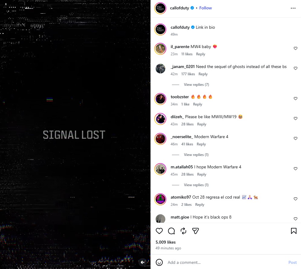 Call Duty Instagram