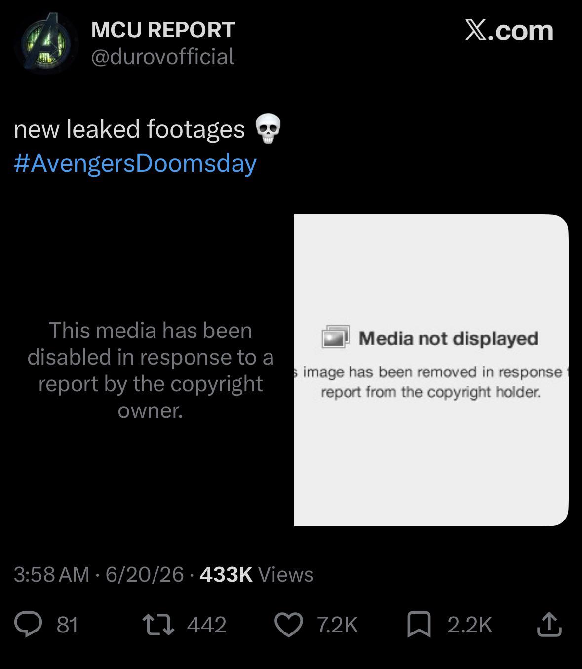 Disney Take Down Avengers Doomsday Leaks