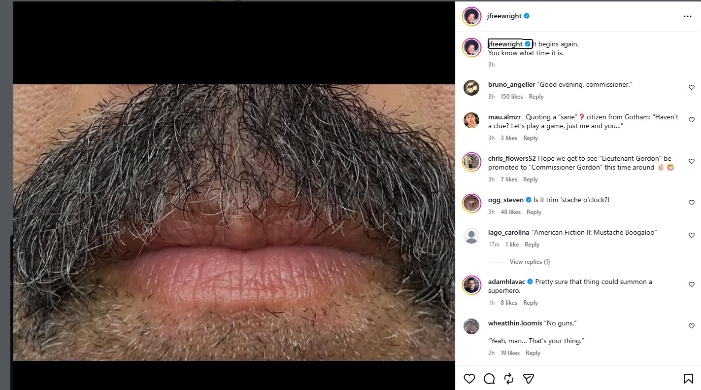 Gordon Mustache Batman 2