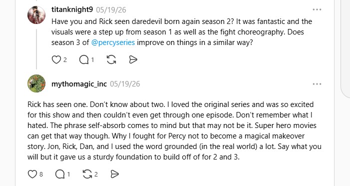 Becky Riordan Threads comment saying she hated Daredevil: Born Again