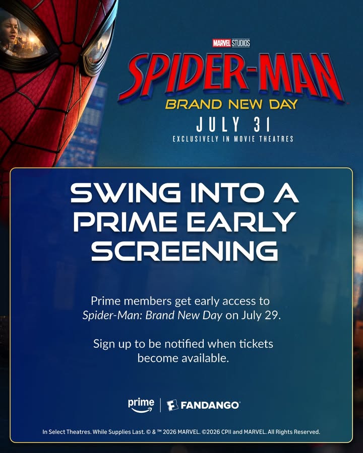 Spider Man Brand New Day Prime Video Tickts