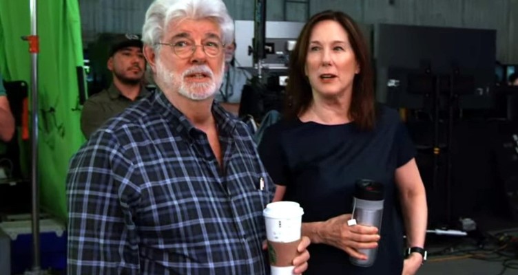 Sta Wars George Lucas and Kathleen Kennedy