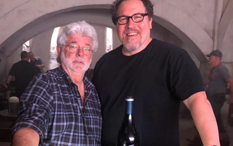 Star Wars George Lucas and Jon Favreau