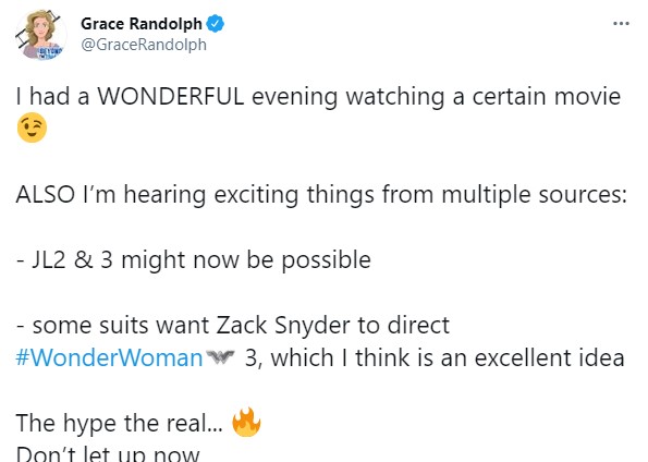 Zack Snyder Wonder Woman 3